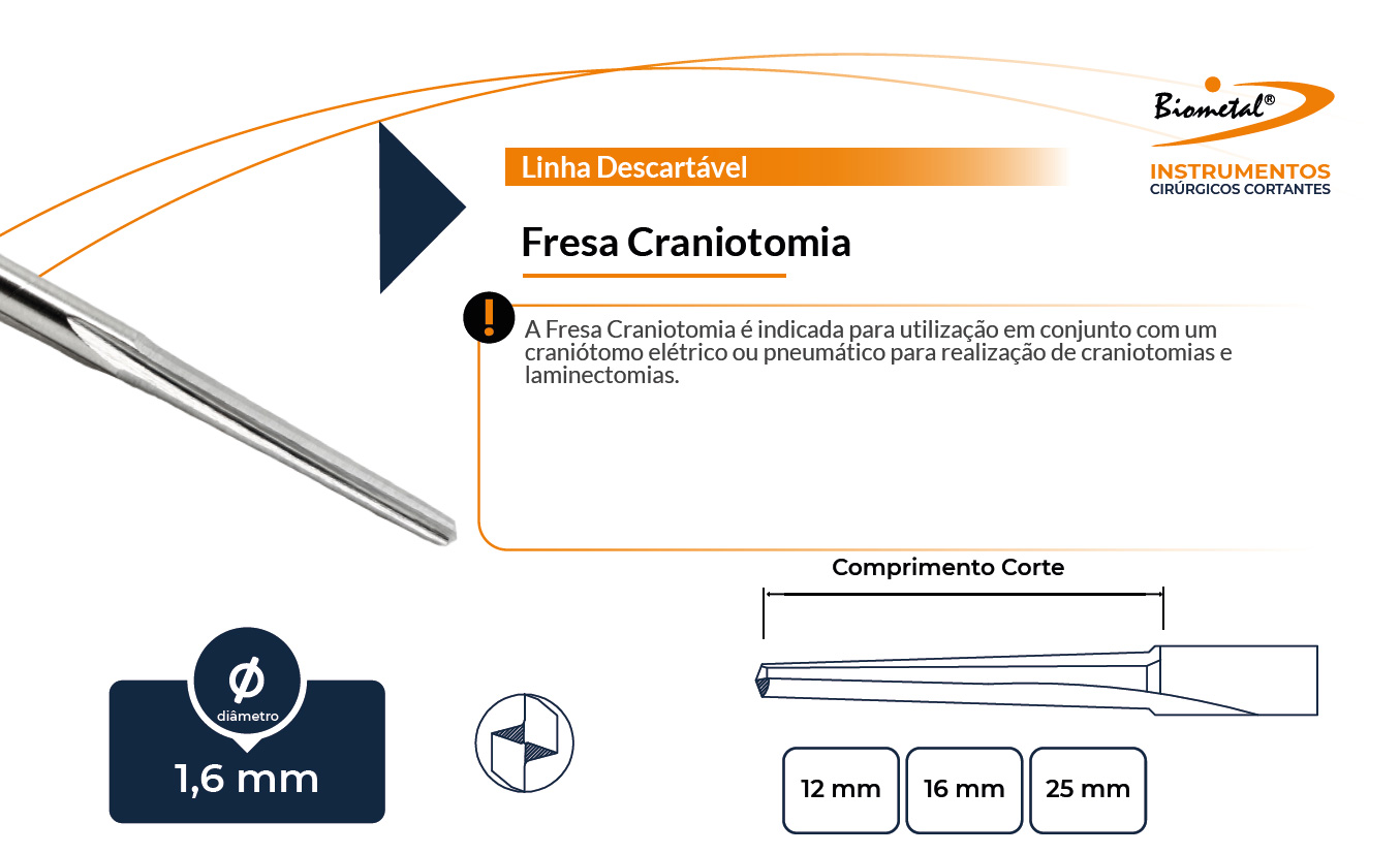 Biometal - Fresa Craniotomia